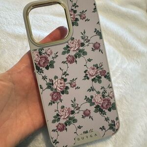 Burga Elite Pink Floral Protective iPhone 15 Pro Max Case